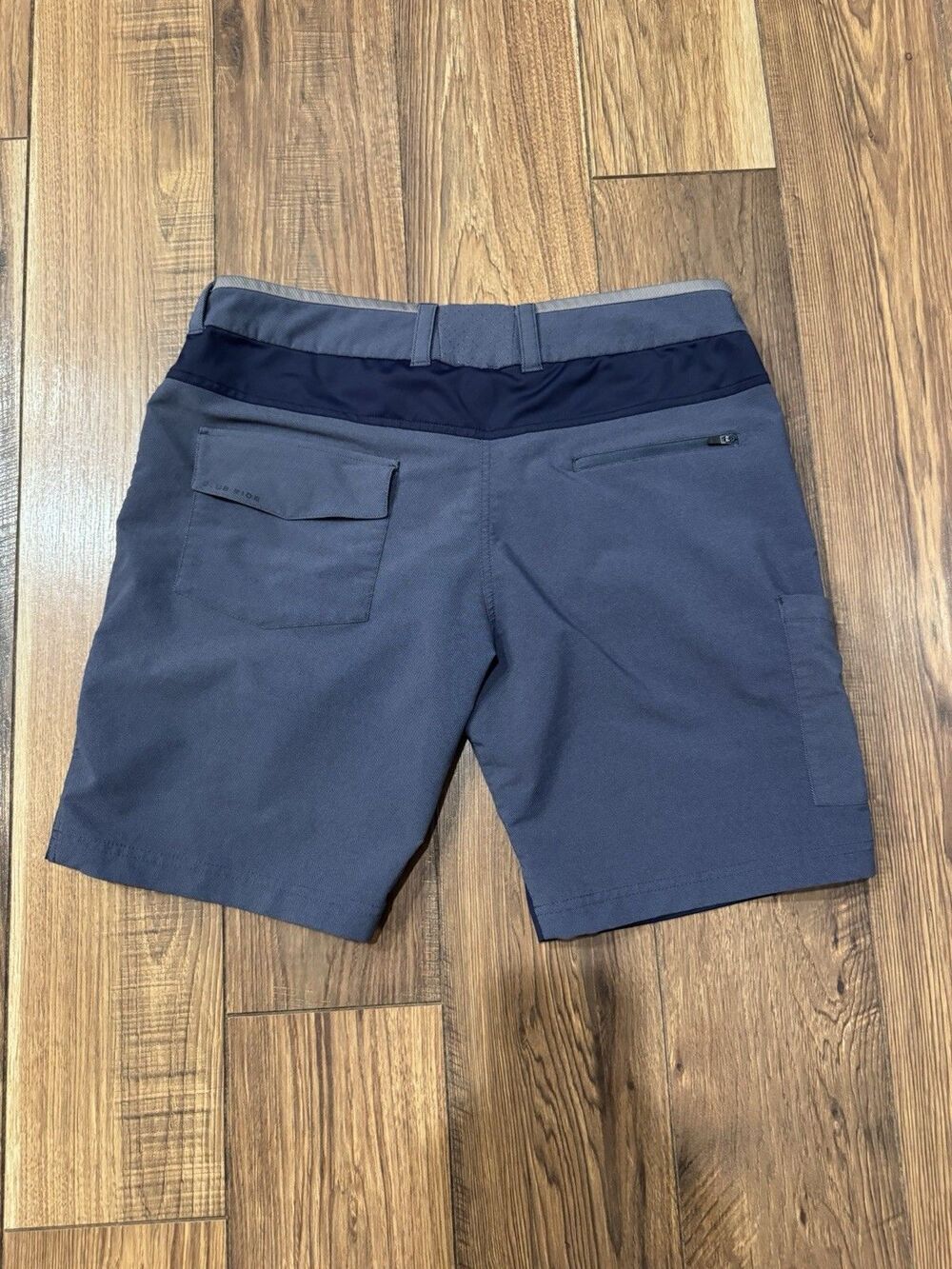Club Ride Shorts Mens Large Blue Chino Performance Stretch Casual 9" Inseam - Picture 3 of 7